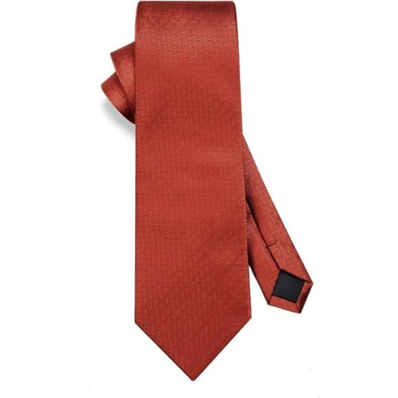 Ties for Men Solid Houndstooth Neckties Handkerchief Formal Business - Picture 3 of 6